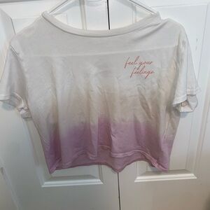 Pura Vida White and Purple Ombre Crop Top